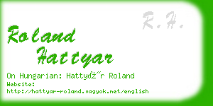 roland hattyar business card